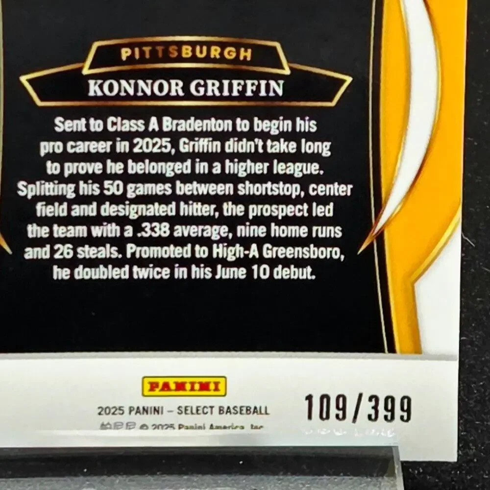 2025 Konnor Griffin Red and Blue Prizms /399 RC Pittsburgh Pirates Top Prospect